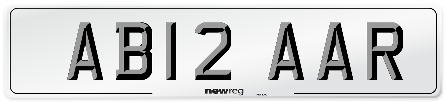 AB12 AAR Number Plate from New Reg